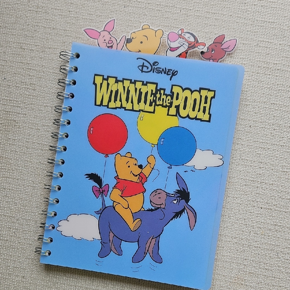 Disney Winnie the Pooh Blue Notebook with Balloons - Picture 4 of 13